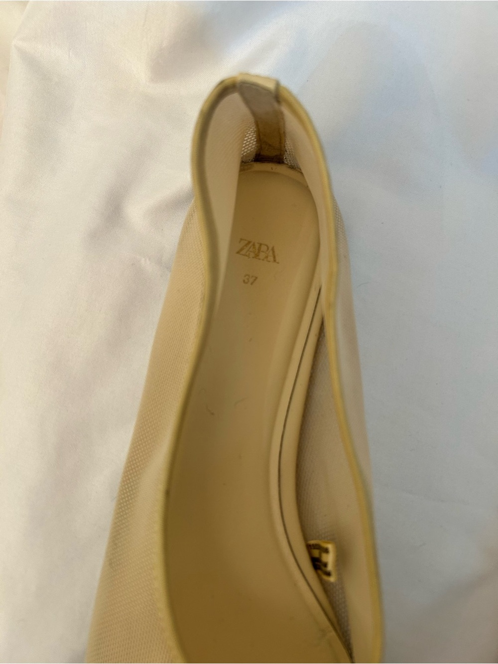 Zara Beige Slip-On Ballet Flats - Picture 12 of 13